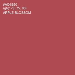 #AD4B50 - Apple Blossom Color Image
